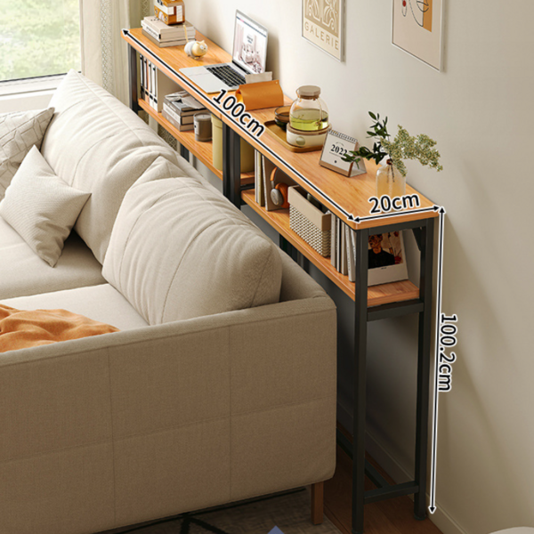  미가 틈새테이블 슬림테이블 현관 거실 쇼파 틈새 사이드 콘솔테이블, 블랙 