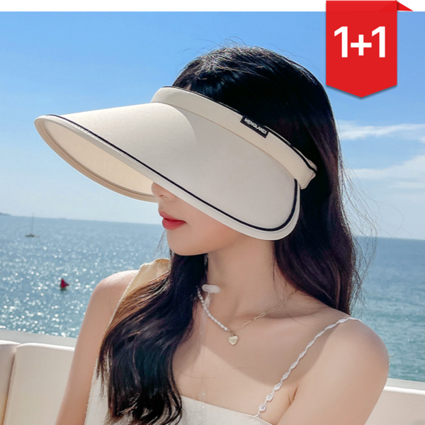 템클 1+1 썬캡 여성 햇빛 차단 모자 여름 휴양지 챙모자 빅사이즈 돌돌이 선캡