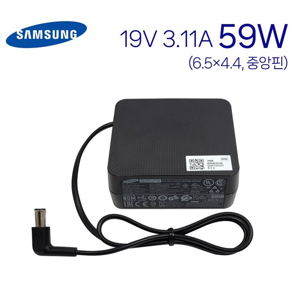  삼성 C32G54T S34J550W 모니터 정품 어댑터 케이블 19V 3.10A 59W, 1개 