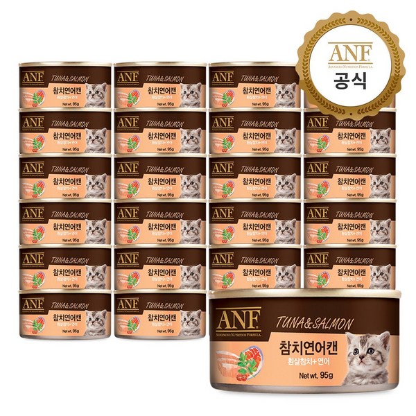 24개세트 ANF 고양이캔 95g 참치연어캔 간식