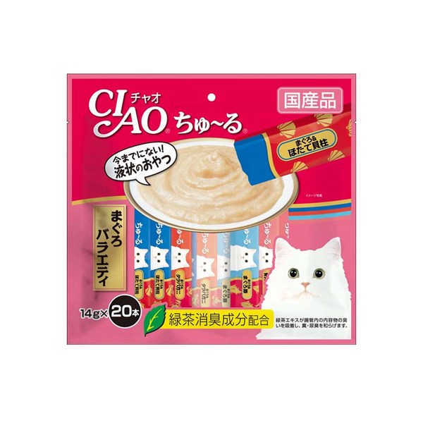 이나바 고양이 챠오 츄르 20P, 참치 버라이어티, 280g, 1개