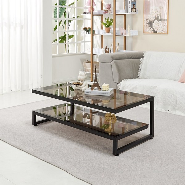 힘찬리빙 디아 1200 거실테이블 강화유리 쇼파 소파테이블, 디아 쇼파 테이블 대형, 블랙