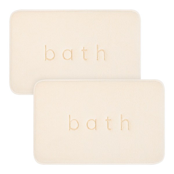 깔끔대장 포근하족 발매트, 2개, 아이보리