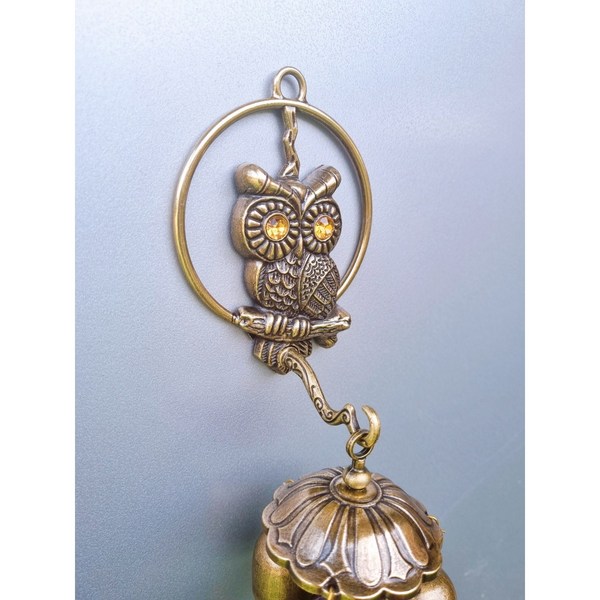  오베르뉴 재물운 금전운 부엉이 문종 현관문종 풍경종 출입문종 현관종 도어벨, 재물운 부엉이 청동 