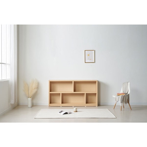  [유앤미가구] 2단 낮은 책장 교구장 일반형 1600 1200 800 서재방 아이방 홈오피스 책장, 메이플1600 