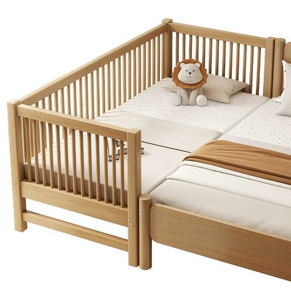 단정한 원목 토들러침대 슈퍼싱글 주니어 토들러, 삼면-40cm-높은난간180x80x40