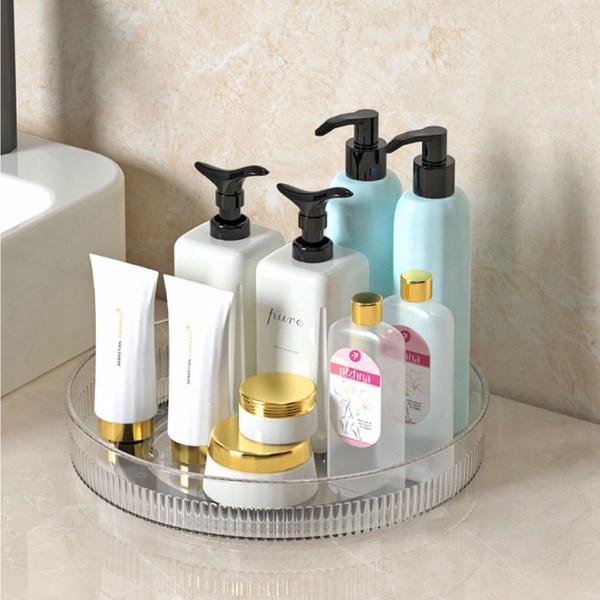 더상식 360도 회전 논슬립 다용도 조미료 수납 트레이, 화이트