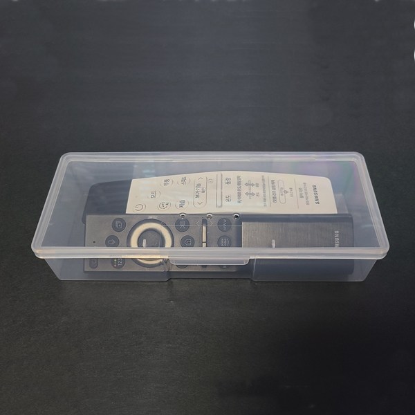더블슬릿 휴대용 투명 플라스틱 케이스 (3개입) 수납 보관함 19x7.5x3.8cm, 3개