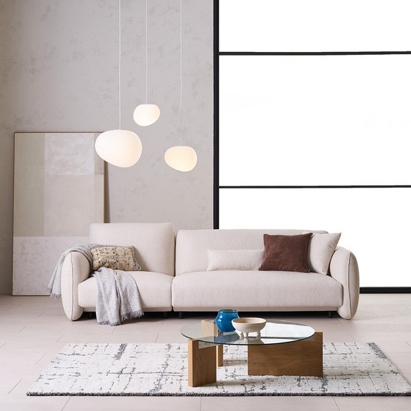 리바트 세계가구 그래블 4인 패브릭 소파 (2색), 엘리펀트 실 그레이