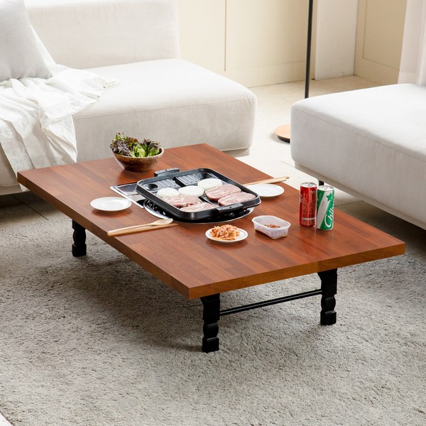  소담갤러리 멀바우 4인용 가정용 불판테이블 미우새 접이식테이블 불판식탁 