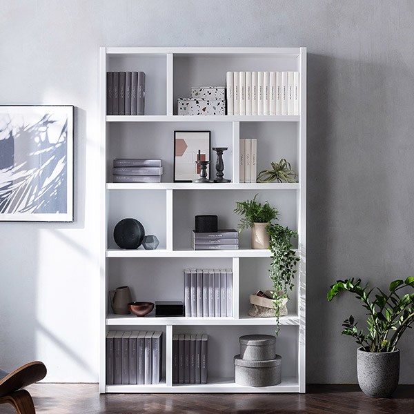  [삼익가구] 테디 1200 5단 책장 B타입, 화이트 