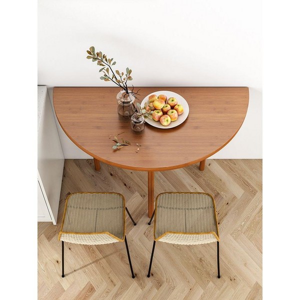  반원형테이블 반타원식탁 테이블 카페 원목 모던 거실 2인 홈바 북유럽 라운드, A. 세미 라운드 테이블 100 