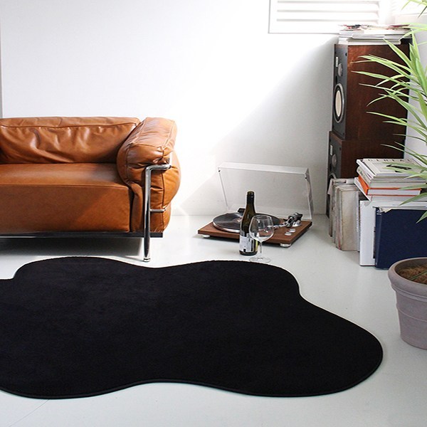 비정형 워셔블 극세사 단모 러그