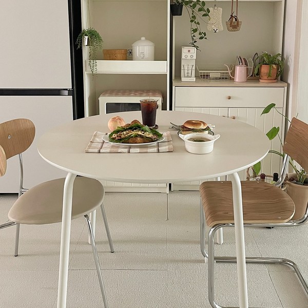 한샘 미나 스틸 원형 4인 1000 식탁