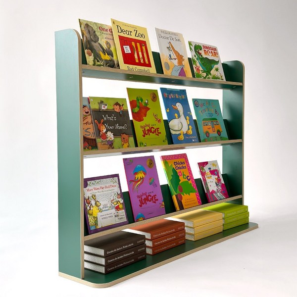  BC7373 필웰 테미스 라운드 틸팅 전면책장 1200 DVX 낮은책장 교구장, 다크그린 