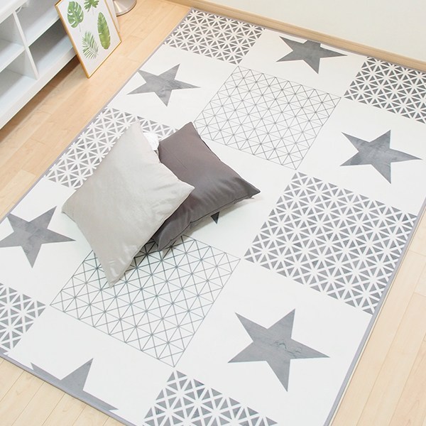 코앤코쿤 패턴 카페트 거실 워셔블 미끄럼방지 러그 물세탁가능