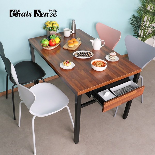 체어센스 국산 750X1200 플라스틱 수저통 식탁 테이블, 04 멀바우