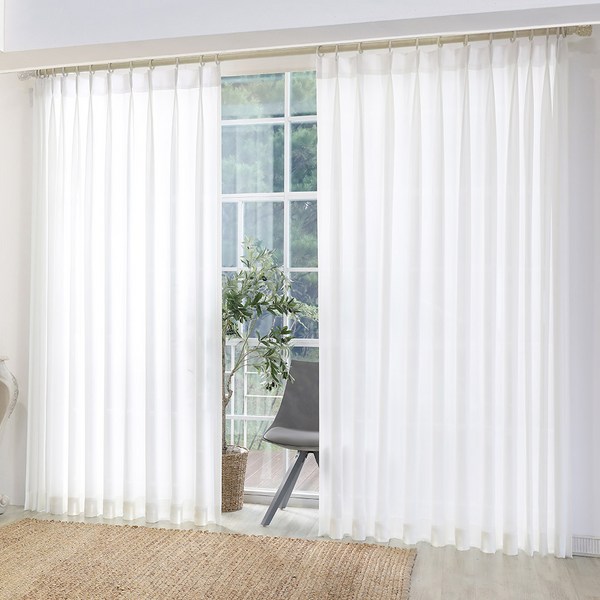 까사펠리체 차르르 나비주름 시폰 커튼 2p 