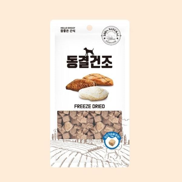건강 반려동물 영양 동결건조 오리가슴살 큐브 70g