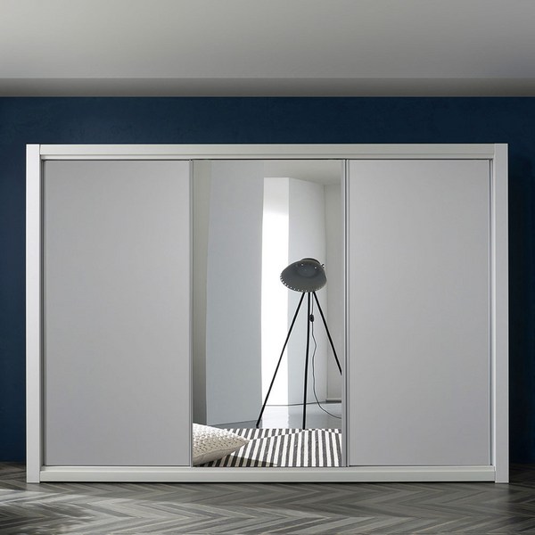  보넬가구 메종 거울형 슬라이딩옷장 옷장 슬라이딩장롱 장롱 미닫이옷장 슬라이드옷장 슬라이드장롱, 11.연그레이 긴문 은경 