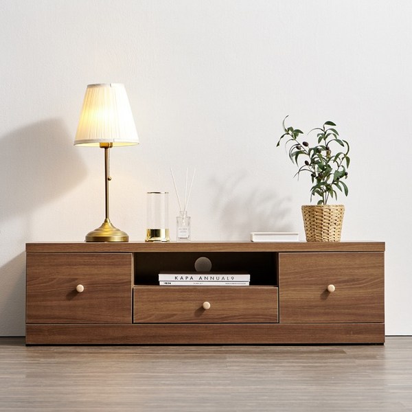  바로방가구 비엔나 1200 서랍형 낮은 거실장 티비다이 거실 TV 선반 수납 장식장 원룸 TV장, 아카시아 