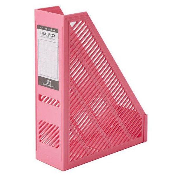 지금스토어 개폐형 파일꽂이 책꽂이, 20개, 핑크색