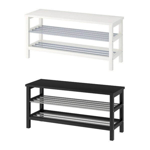 이케아 TJUSIG 신발 수납형 벤치 108x50, 블랙 101.608.61