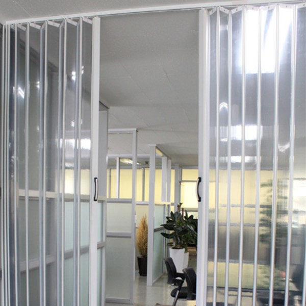 리빙텍스 홀딩도어 자바라 D타입, 02.홀딩 D-홀겹 투명, 개폐방식-3.중개