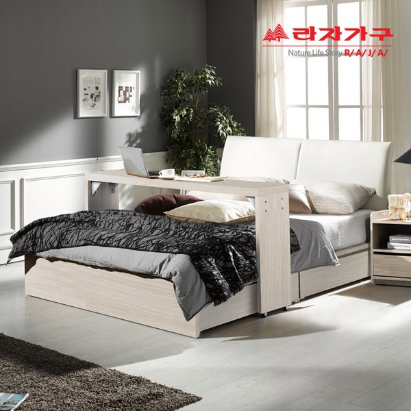  라자가구 NEW 다용도 베드테이블 SS~Q, 오크, 1개 