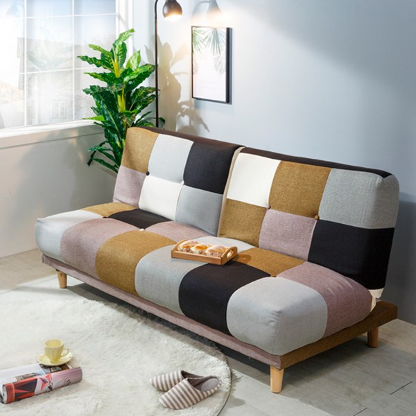 [20조한정 추가즉시할인] 에보니아 라인 3인용쇼파 소파베드 / 듀얼 등받이3단계각도조절, 패브릭_블랙믹스