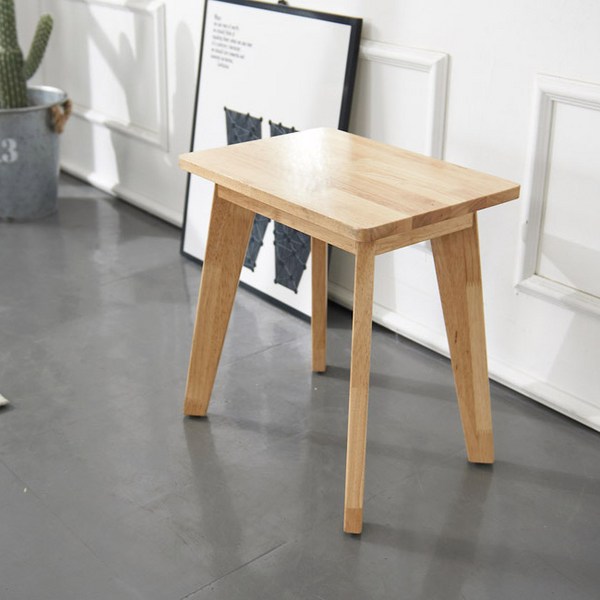 나무다움 고무나무 원목 스툴 인테리어의자 화분받침대, 내추럴