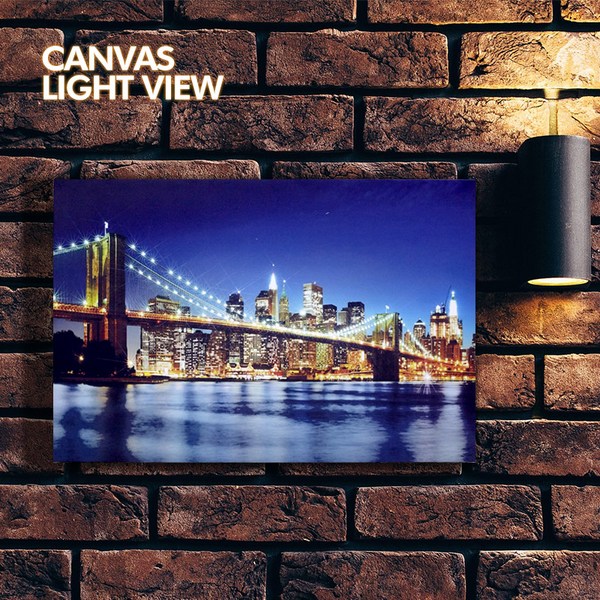  캔버스라이트뷰 LED 캔버스 인테리어 조명 액자, 브루클린브릿지, 1개 