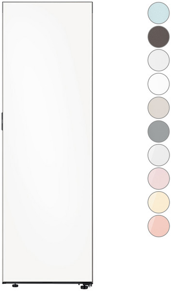 [10% 환급가전] [색상선택형] 삼성전자 비스포크 409L 1도어 냉장고 키친핏 좌열림 방문설치, 새틴 화이트, RR40C7905AP