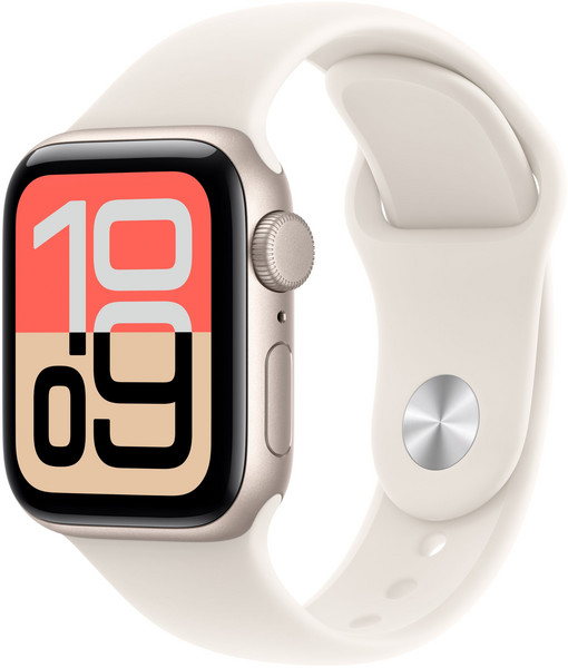 Apple 2025 애플워치 SE3 알루미늄 케이스, 40mm, GPS, 스타라이트, M/L