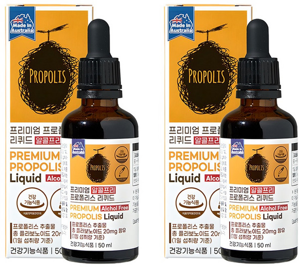 제너럴라이프 프리미엄 프로폴리스 리퀴드 알콜프리, 50ml, 2개