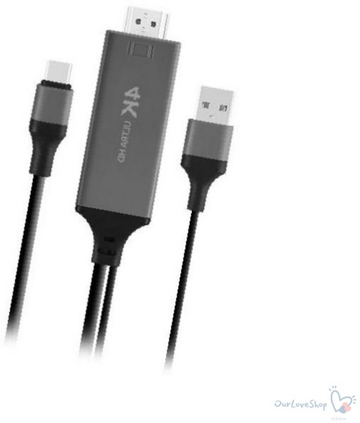 C타입 HDMI 미러링 케이블 음향 휴대폰 프레젠테이션 연결선
