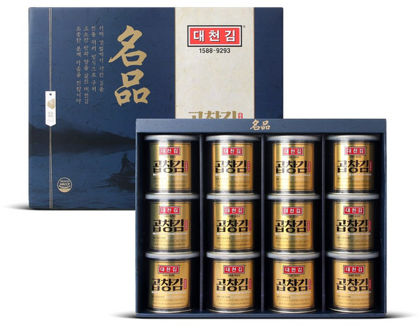 대천김 곱창김 선물세트 30g 12캔 명품 캔김 설날 추석 명절 기업 단체, 12개