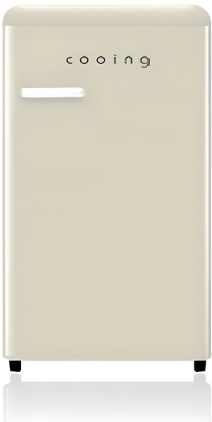 쿠잉전자 레트로 92L 원도어 냉장고, 크림베이지, REF-S92C
