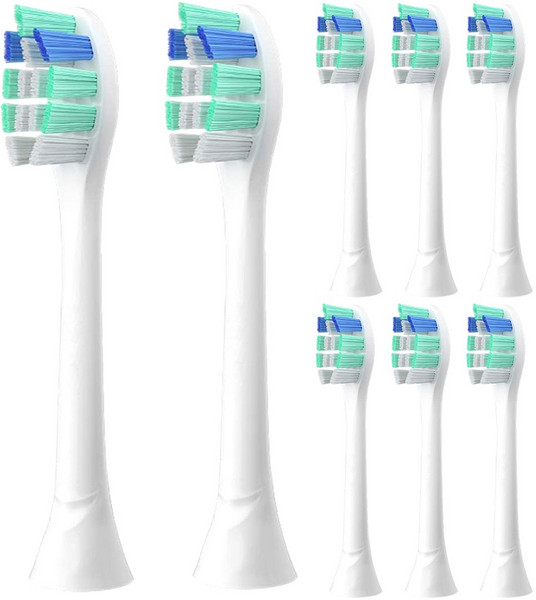 필립스 칫솔모 필립스 소닉케어 HX3/HX6/HX9 시리즈 전동칫솔용 호환 교체용 칫솔모, 8개, White, YH726