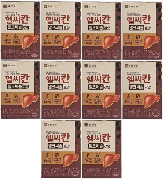 종근당건강 헬씨칸 로얄 밀크시슬, 30정, 10개