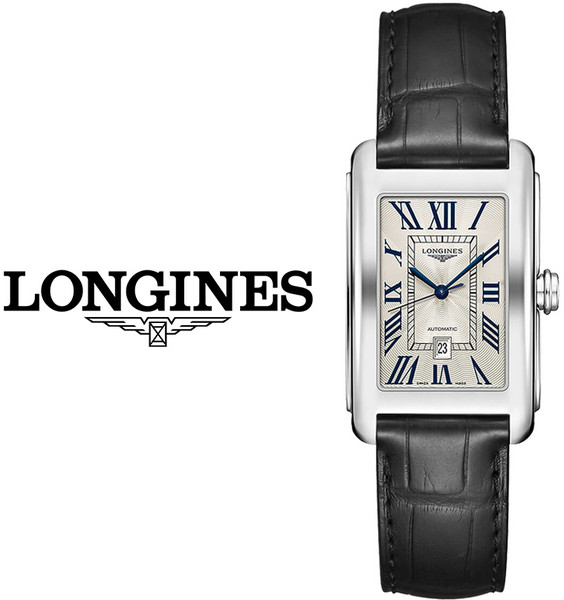 론진 돌체비타 오토매틱 남자 가죽 손목시계 L5.757.4.71.0