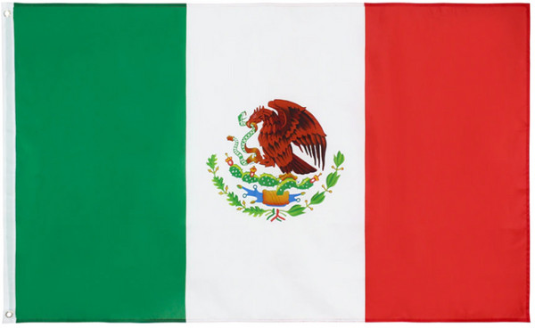 맥시코국기 mexico flag 세계국기 남미 코파 아메리카 인테리어 용품 벽걸이용 깃발, 150x90cm, 1개, 혼합색상