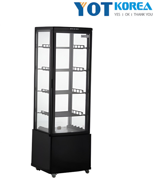 수직형 사면 유리 음료쇼케이스 RT-235L(블랙), 상세 참조