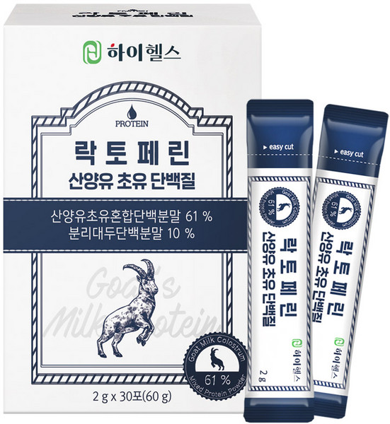 [하이헬스] 락토페린 산양유 초유 단백질 (2g x 30포) 1박스, 60g, 1개