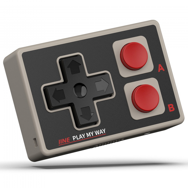 이이네 게임브릭 미니 레트로 컨트롤러 전자책 리더기 휴대용 미니 게임패드 블루투스 컨트롤러 휴대폰/태블릿/PC 호환, 그레이, 1개, L1161