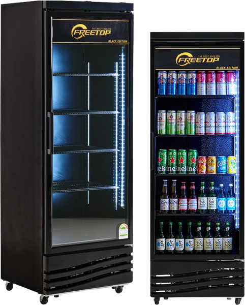 프리탑 FT-470AB 올블랙 음료수 냉장고 수직형 음료 쇼케이스 업소용 주류, 무료배송지역