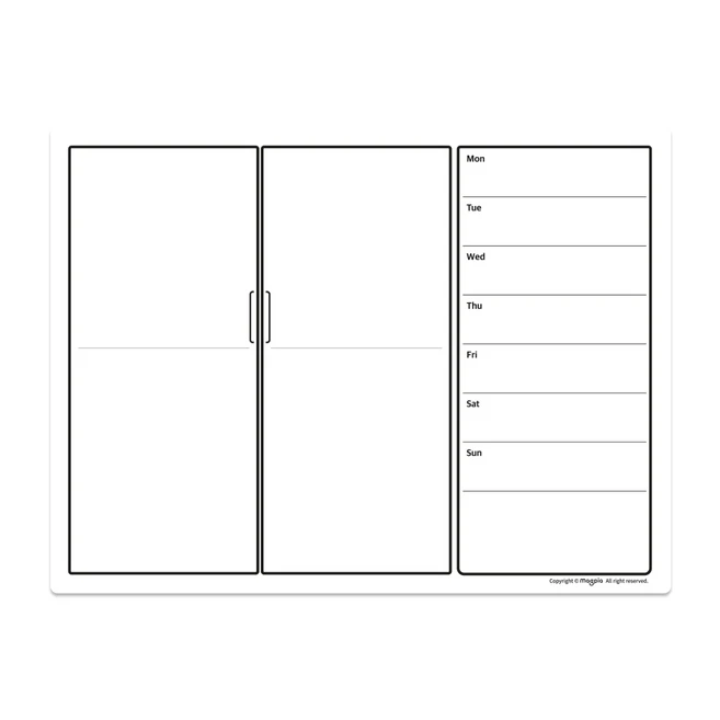 마그보드 푸드플래너 유리용 화이트보드, 유리용 자석