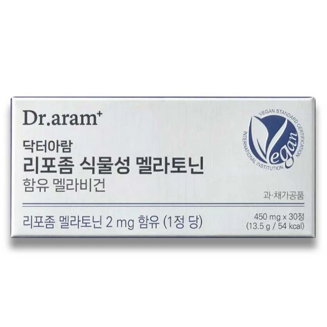 닥터아람 리포좀 식물성 멜라토닌 함유 멜라비건 30p, 1개, 30정