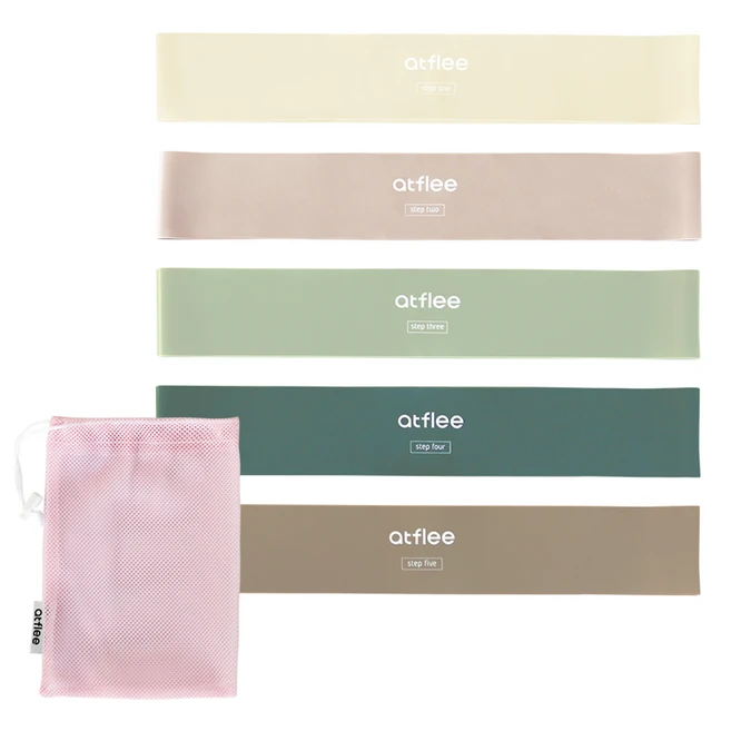 앳플리 코어 루프밴드 5종 세트 + 전용 파우치, 멜로우아이보리 + 더티핑크 + 고스애머그린 + 베릴그린 + 코코아브라운, 1세트