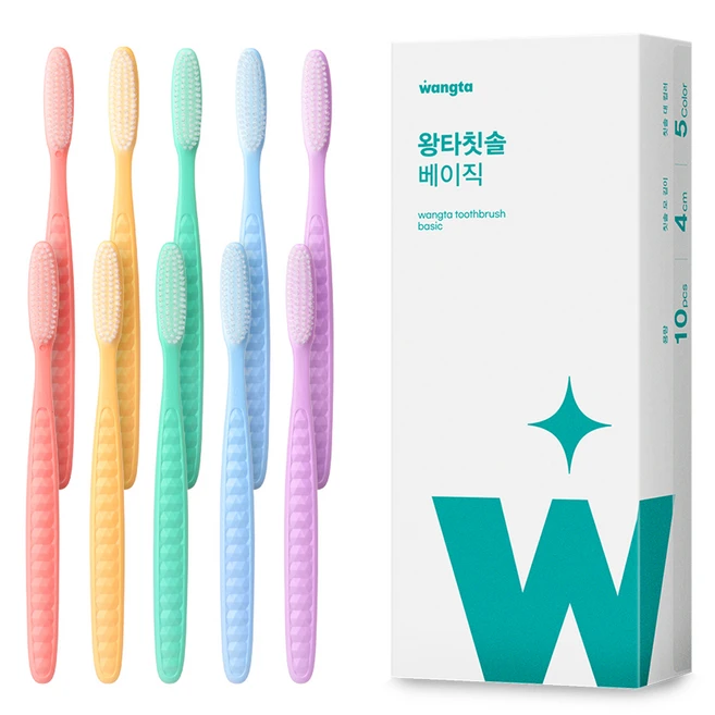 왕타 베이직 칫솔, 10개입, 1개